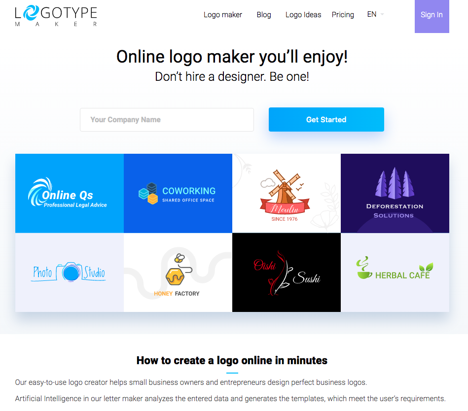 Logo Type Maker free  best online logo maker to create your own logo