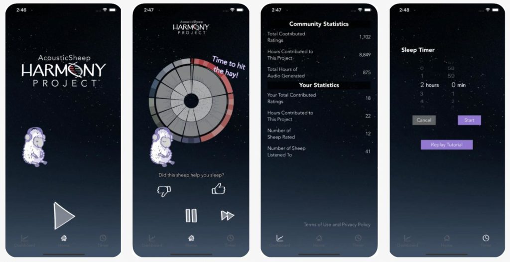 AcousticSheep Harmony Project App Store Interface Image