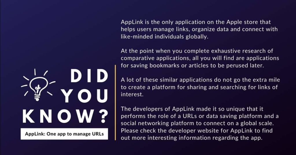 Did you know fact about AppLink App
