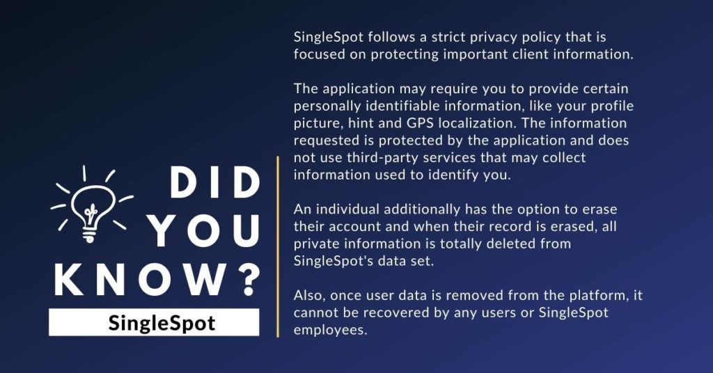 special fact about about SingleSpot App