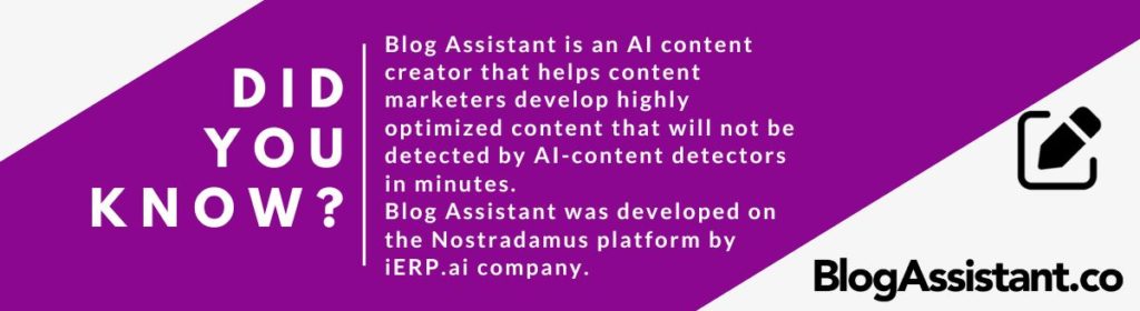 Blog Assistant Did you know