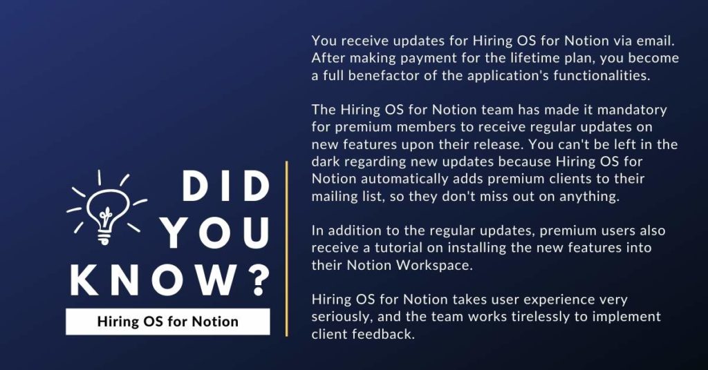 Did you Know fact about Hiring OS for Notion