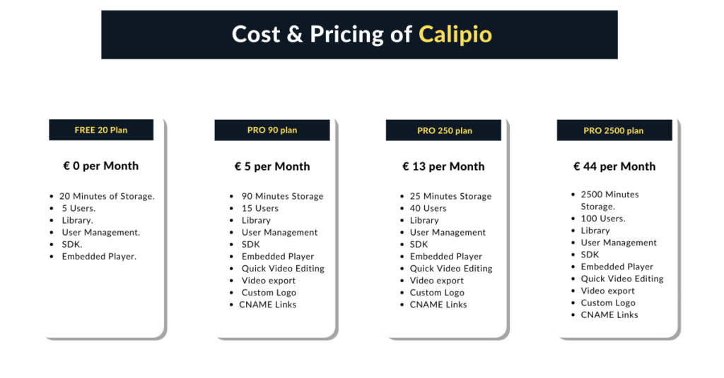 Calipio Pricing 