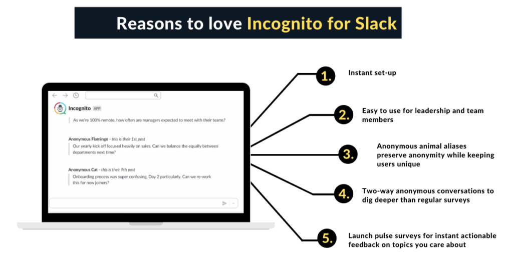 Features of Incognito for Slack