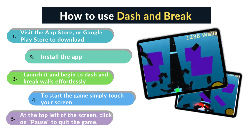 How to use Dash and Break