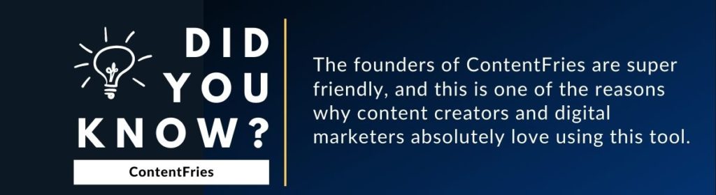 Did you know ContentFries
