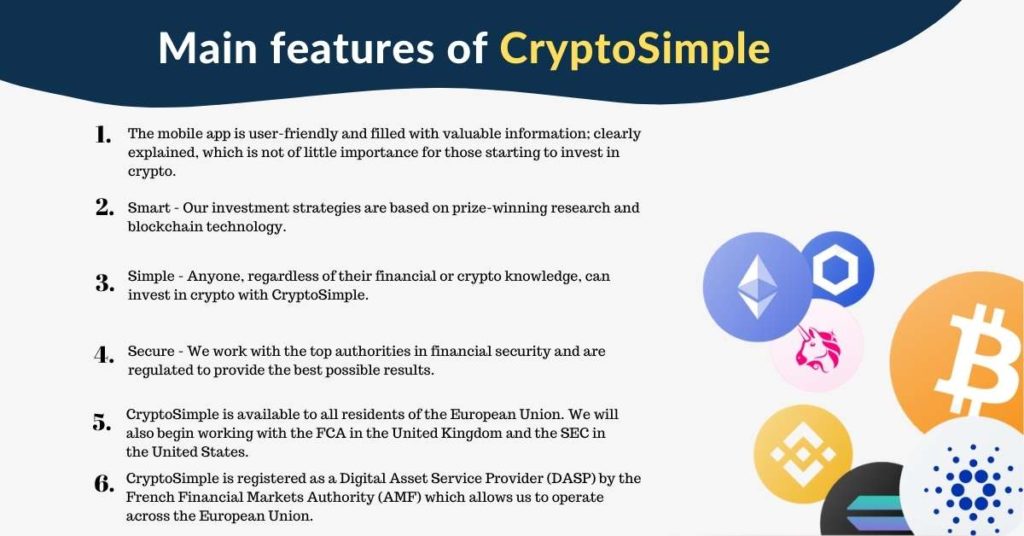 Features of CryptoSimple