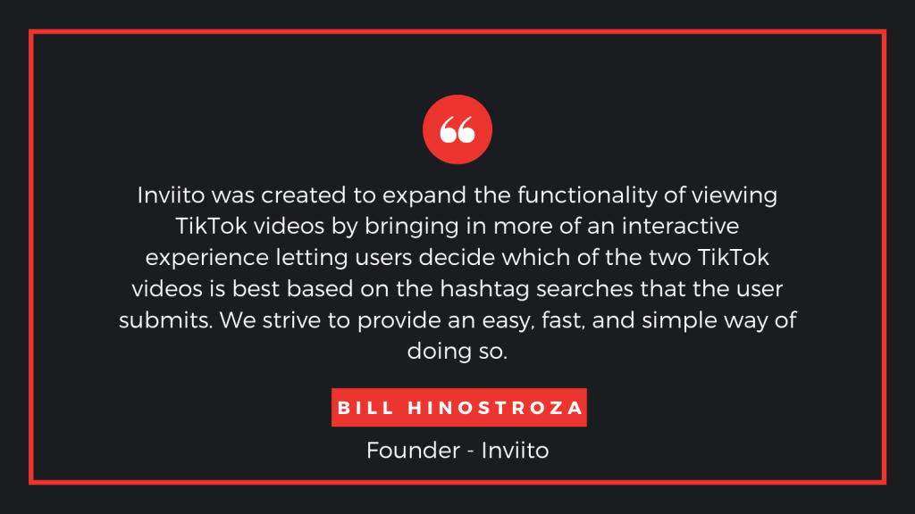 bill hinostroza founder inviito app