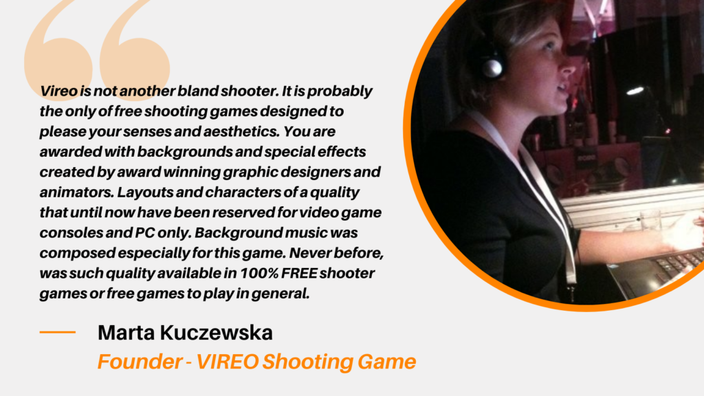 Marta Kuczewska Founder - Vireo Shooting Game App