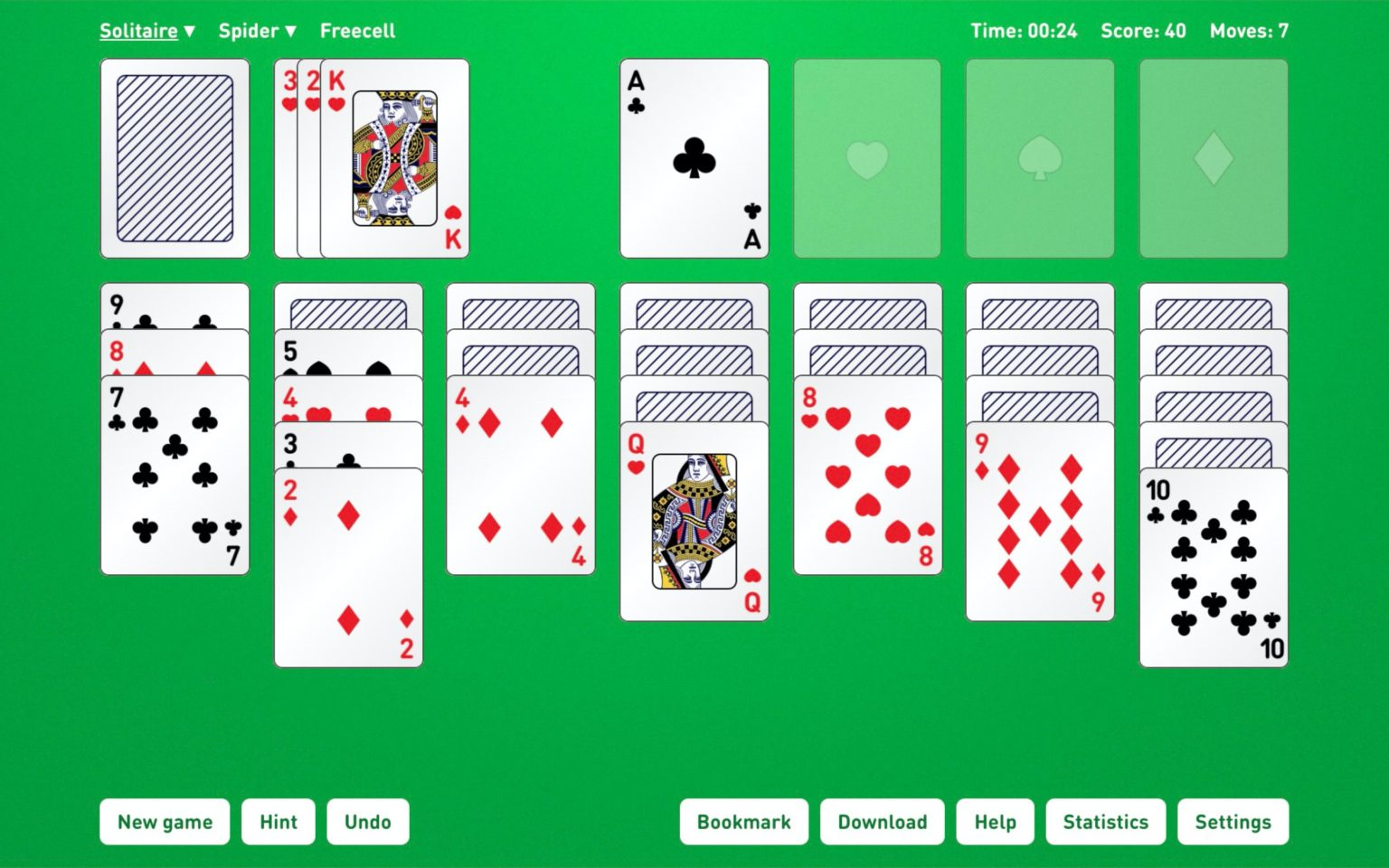 online solitaire card games io