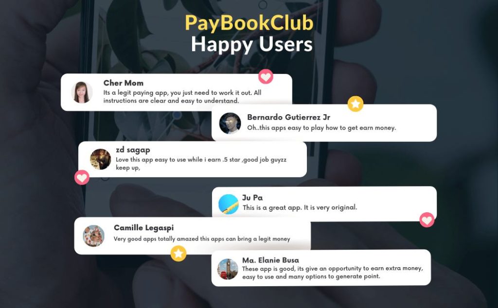 PayBookClub App client testimonials