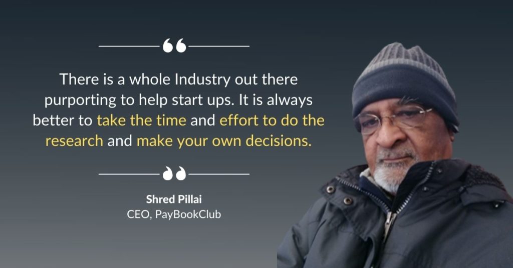 Shred Pillai CEO - PayBookClub Quote