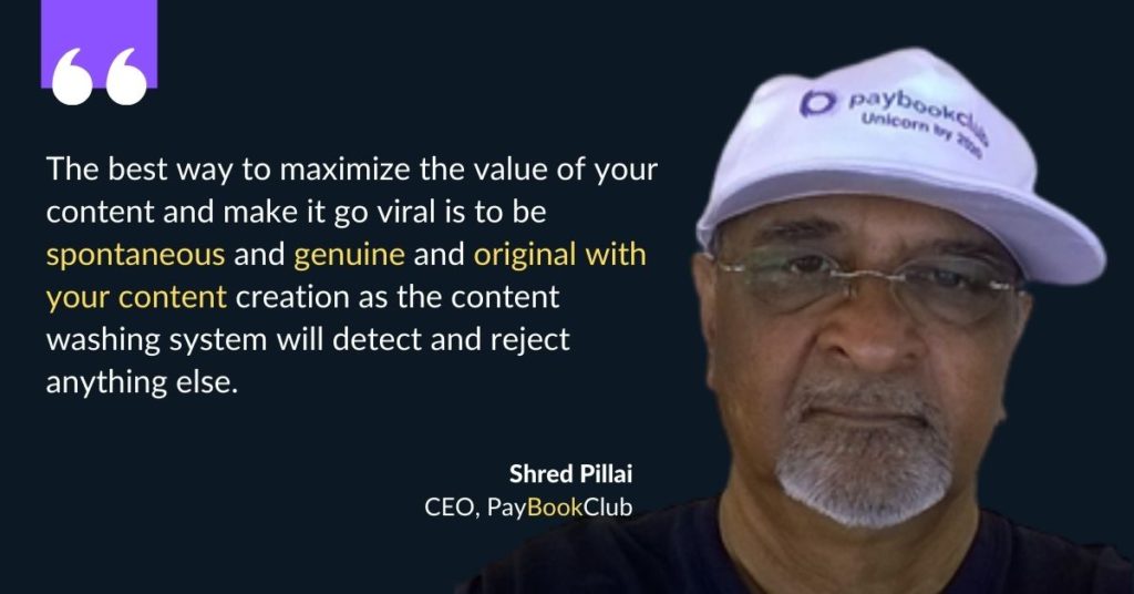 Shred Pillai CEO-PayBookClub Quote