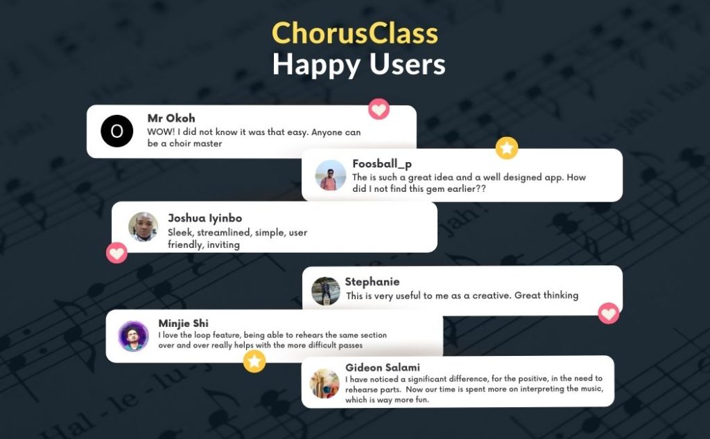 ChorusClass app User Testimonials