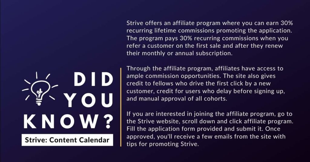 Did you know fact about Strive