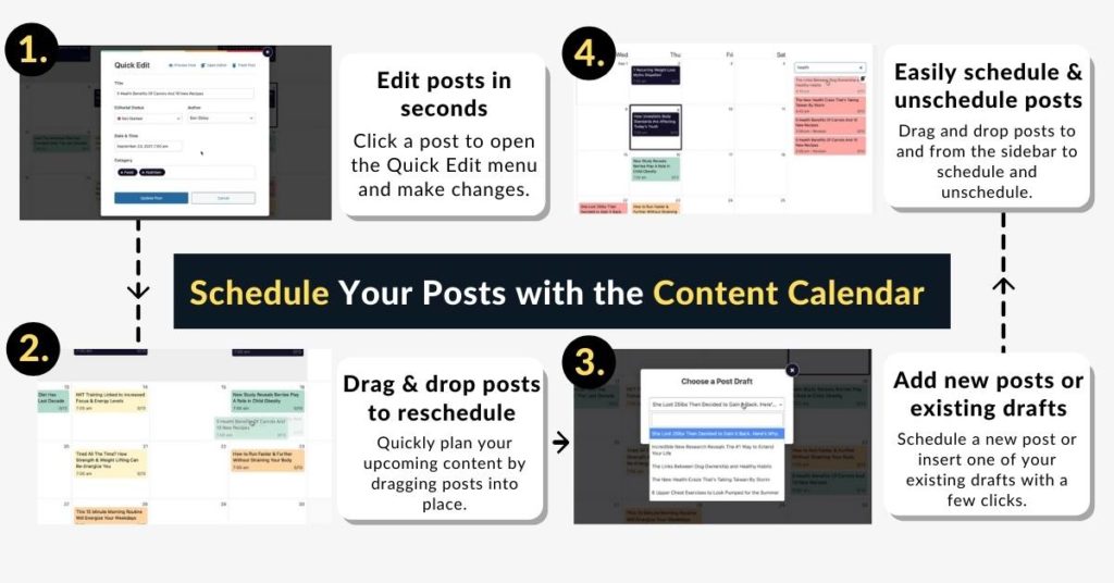 Scheduling Post with the Content Calendar