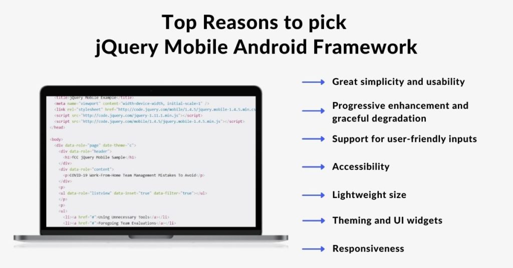 jQuery Mobile Android Framework