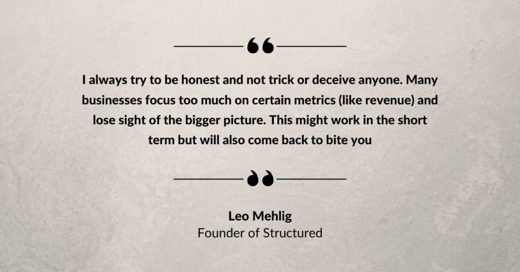 Leo Mehlig Quote - CEO - Structured App 