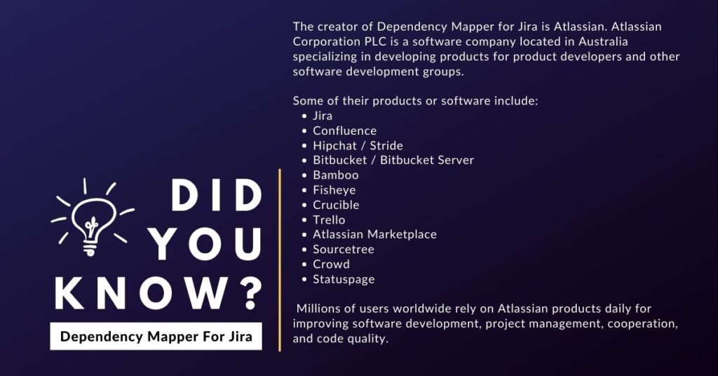 Special fact about Dependency mapper for jira