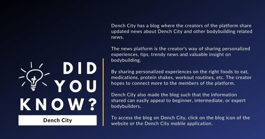 special fact about Dench city app