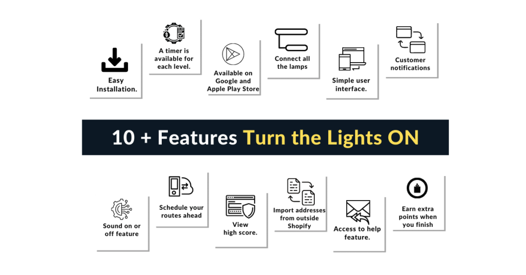 Turn the lights on Features